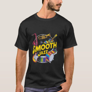 Glatter Jazz-Instrumente Musik Spaß Konzert T-Shirt