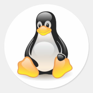 Glatter Pinguin-Aufkleber Tuxs Linux Runder Aufkleber