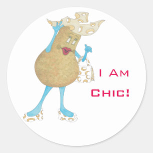 Glatter runder Aufkleber "Birnen-Paulas"