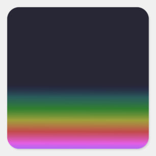 Glatter schwarzer Regenbogen-Hintergrundverlauf Quadratischer Aufkleber