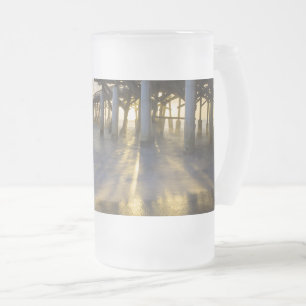 Glatter Wellen am Cocoa Pier Frostglas-Bierkrug Mattglas Bierglas