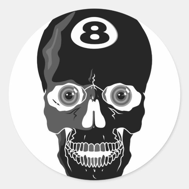 glattes Glück Runder Aufkleber (Vorderseite)