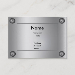 Glattes Metall stark - Visitenkarte
