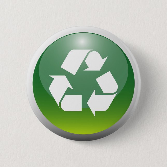 Glattes recycelndes Zeichen Button (Vorderseite)