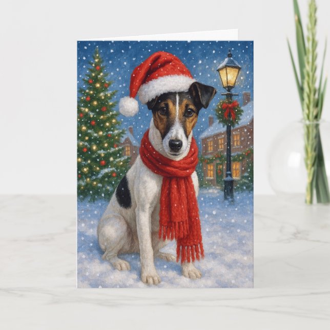 Glattfoxterrier-Feiertag  Karte (Vorderseite)