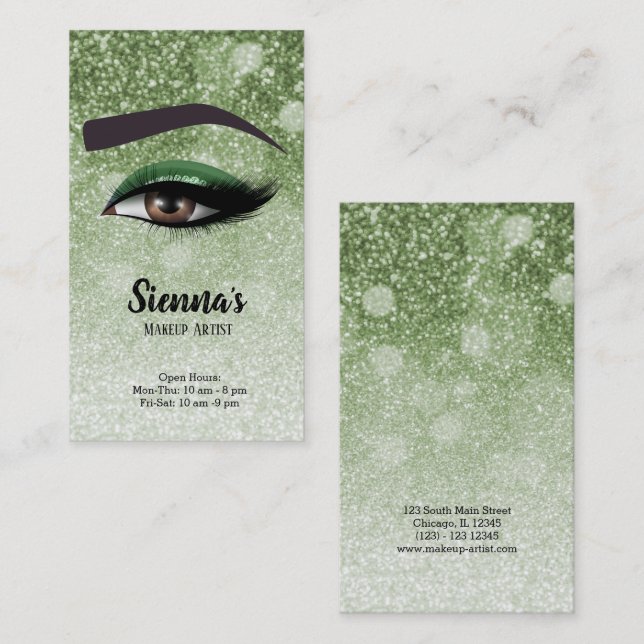 Glattglasur | Makeup artist Visitenkarte (Vorne/Hinten)