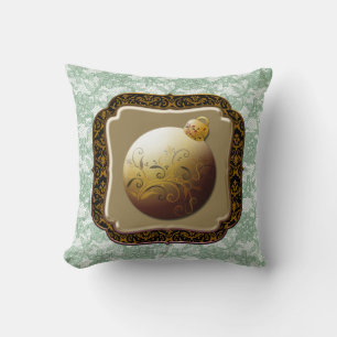 Glattglasverzierungen mit grünen Imitaten Kissen