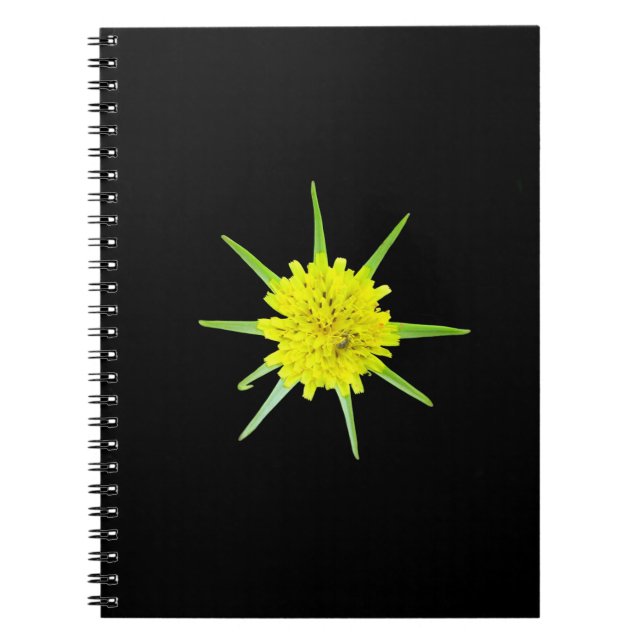 Glattleder-Goats-Bart Wild Blume Spiral Notebook Notizblock (Vorderseite)