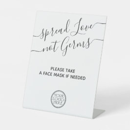 Glattmaske-Station minimal modern mit Logo-Sicherh Sockelschild