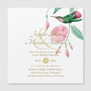 Glattrosa Hummingbird Blume Magnetkarte