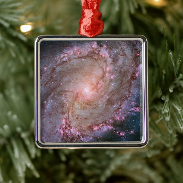 Glattspirale Galaxy Messier 83. Ornament Aus Metall (Baum)