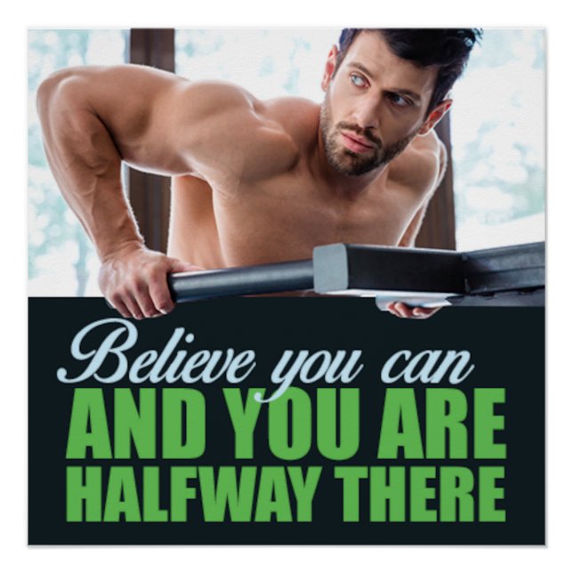 Glaub an dich Motivationsposter Poster (Vorderseite)