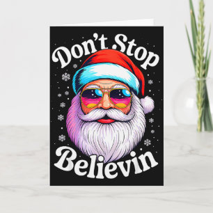 Glaub dran, Weihnachtsmann Lustige Weihnachts-PJs Karte