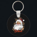 Glaube Afro Santa African American Christmas Blac Schlüsselanhänger<br><div class="desc">Glaube Afro Santa American Weihnachtsschwarz Pride</div>