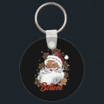 Glaube Afro Santa African American Christmas Blac Schlüsselanhänger<br><div class="desc">Glaube Afro Santa American Weihnachtsschwarz Pride</div>
