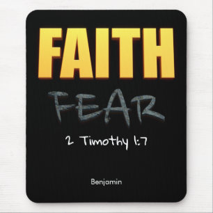 Glaube an Angst christliches Bibelverse Mousepad