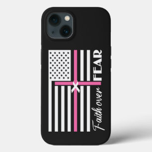 Glaube an Angst, rosa Kreuzflagge Case-Mate iPhone Hülle