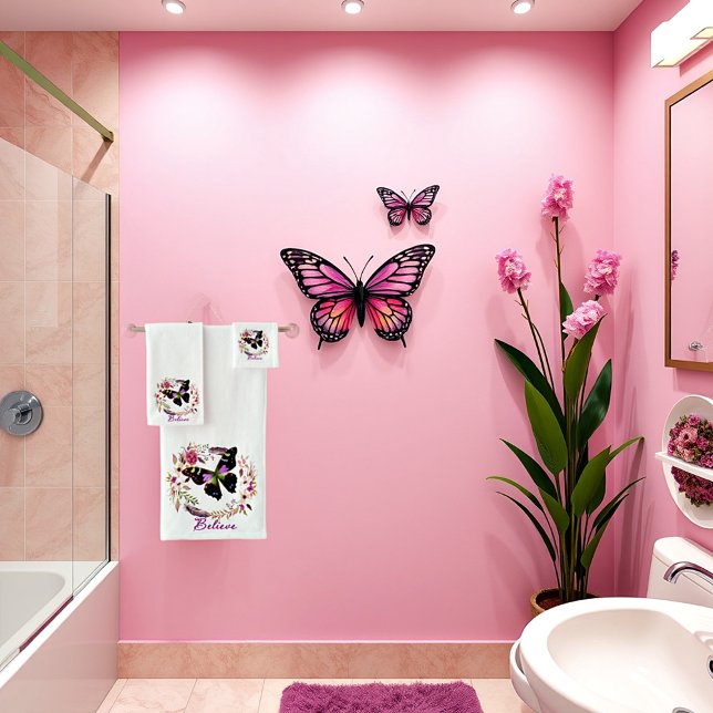 Glaube an Blumenkranz Badhandtuch Set (Von Creator hochgeladen)