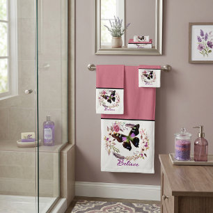 Glaube an Blumenkranz Handtuchhandtuch Set