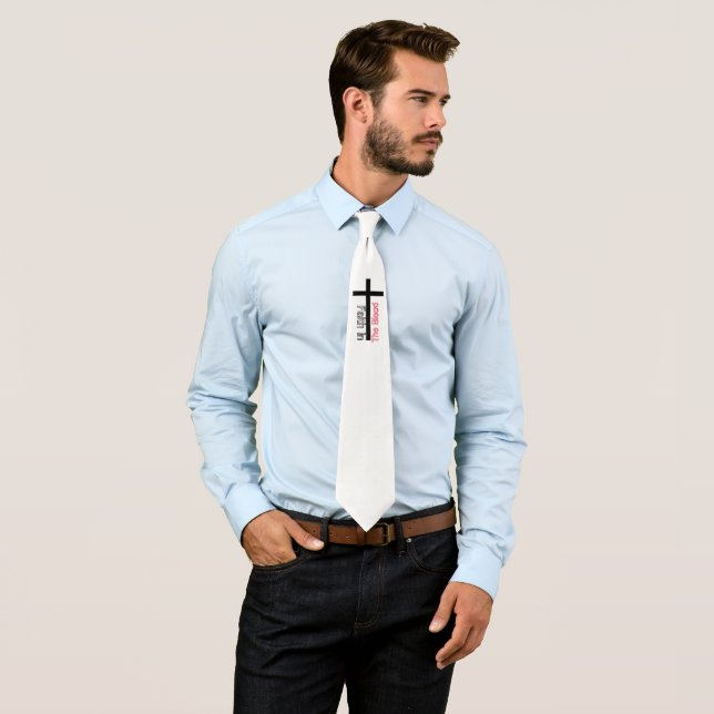 Glaube an das Blutpastor-Kreuz Krawatte (Beispiel)