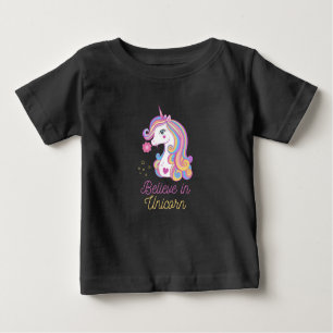 Glaube an das Zauber-Einhorn Baby T-shirt