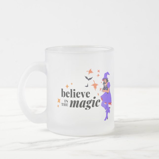 Glaube an das ZauberhexenHalloween Mattglastasse (Links)