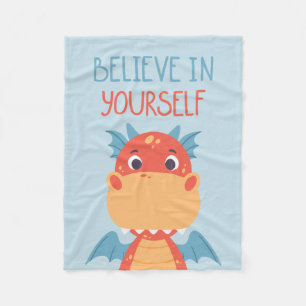 Glaube an deinen eigenen Drachen Fleecedecke