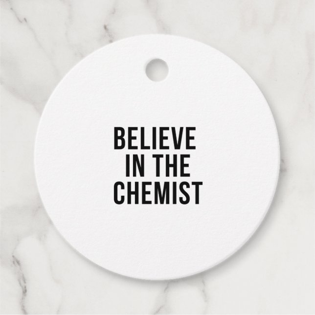 Glaube an den Chemisten Geschenkanhänger (Vorderseite)
