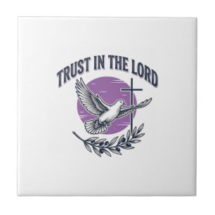 Glaube an den Herrn Taube Christliches T-Shirt-Des Fliese