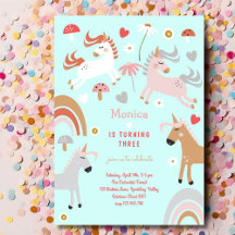 Glaube an den magischen Einhorn-Kindergeburtstag