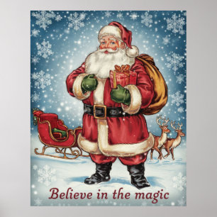 Glaube an den magischen Weihnachtsmann Poster