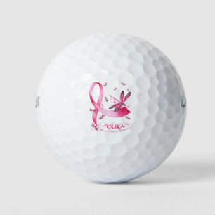 Glaube an den Rosa-Ribbon-Brustkrebs des Dragonfly Golfball