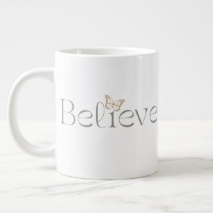 Glaube an den Schmetterling, Inspirierendes Gesche Jumbo-Tasse