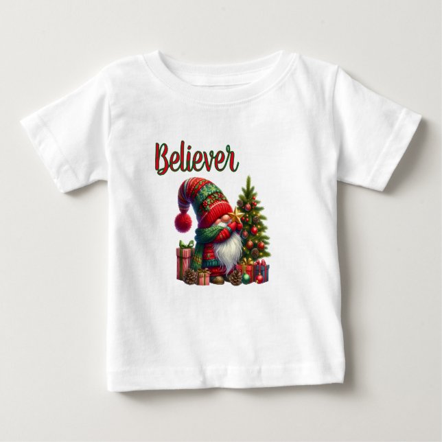 Glaube an den Weihnachtsmann Baby T-shirt (Vorderseite)