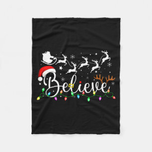 Glaube an den Weihnachtsmann, glaube an Weihnachte Fleecedecke