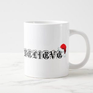 GLAUBE AN DEN WEIHNACHTSMANN HUT ZU WEIHNACHTEN HE Jumbo-Tasse
