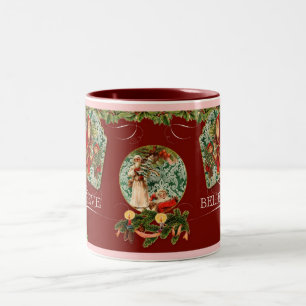 Glaube an den Weihnachtsmann Nikolaus Vater Weihna Zweifarbige Tasse