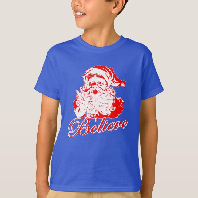 Glaube an den Weihnachtsmann T-Shirt (Vorderseite)