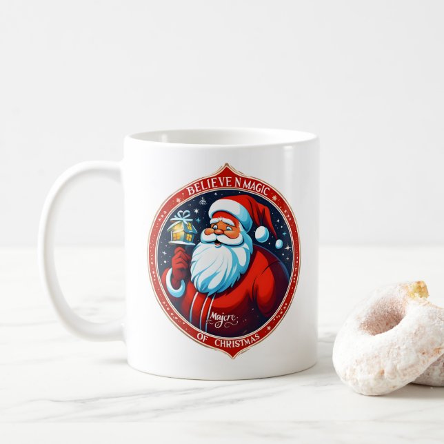 Glaube an den Zauber des Weihnachtsfeiertages Kaffeetasse (Mit Donut)