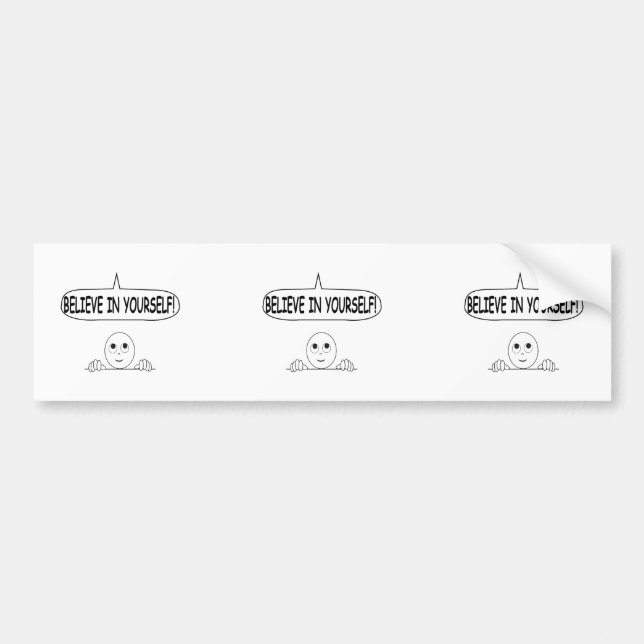 Glaube an dich selbst autoaufkleber (Vorne)