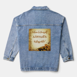 Glaube an dich selbst, Denim Blue Jean Jacket Jeansjacke