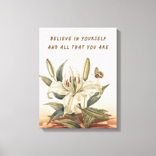 Glaube an dich selbst leinwanddruck (Vorderseite)