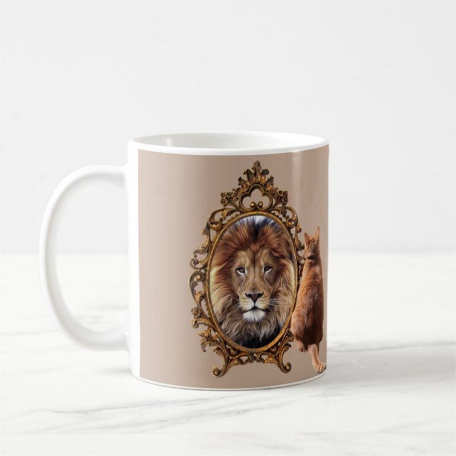 Glaube an dich selbst | Lion Vintag Inspiration Kaffeetasse (Links)
