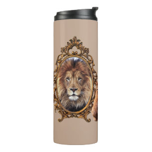 Glaube an dich selbst   Lion Vintag Inspiration Thermosbecher