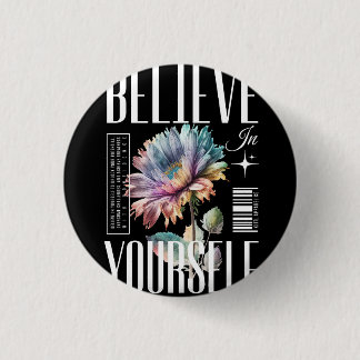 Glaube an dich selbst Logo-Design Button