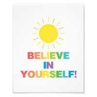 Glaube an dich selbst | Positives Zitat | Sun