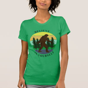 Glaube an dich selbst Vintager Sonnenuntergang T-Shirt