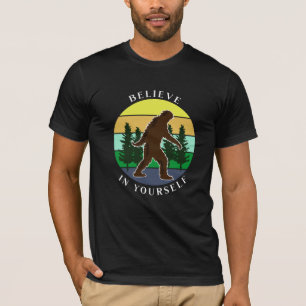 Glaube an dich selbst Vintager Sonnenuntergang T-Shirt
