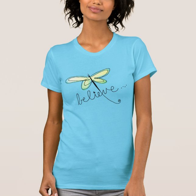 Glaube an die Abstrakte Kunst der Dragonfly T-Shirt (Vorderseite)