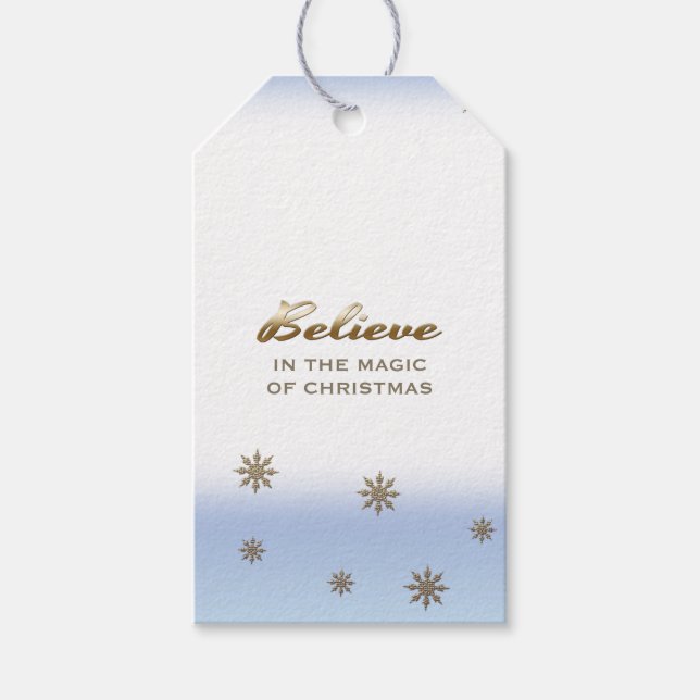 Glaube an die Magie der Weihnachten. Geschenkanhän Geschenkanhänger (Vorderseite)